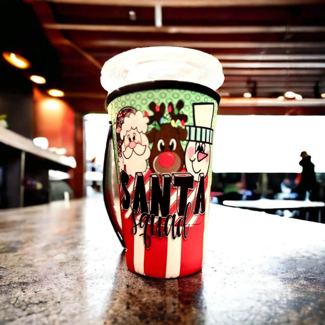 30 OZ Santa Squad Christmas Insulated Cup Cover Sleeve - Sip Sleeves