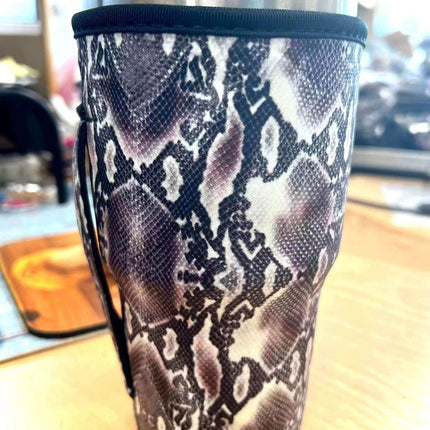 30 OZ Snakeskin Insulated Cup Cover - Sip Sleeves