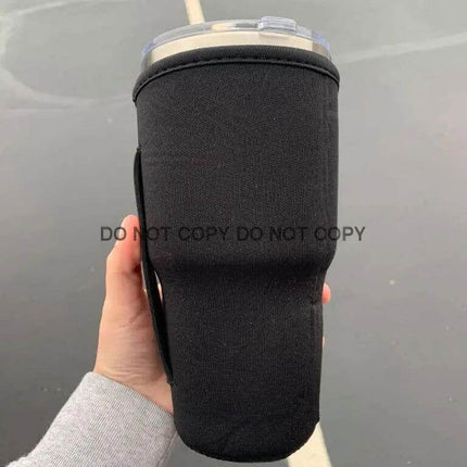 30 OZ Solid Black Cup Cover - Sip Sleeves