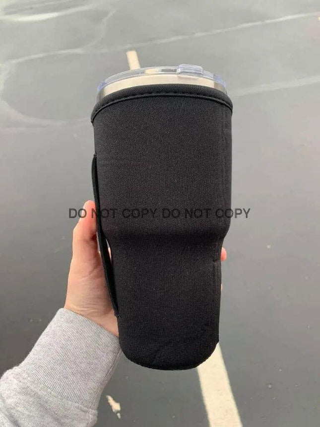 30 OZ Solid Black Cup Cover - Sip Sleeves