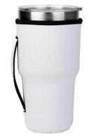 30 OZ Solid WHITE Cup Cover - Sip Sleeves