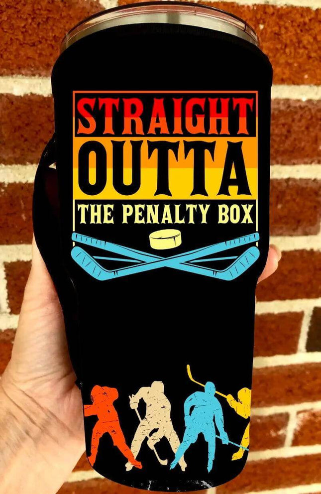 30 OZ Straight Outta Penalty Box Hockey Insulated Cup Cover Sleeve - Sip Sleeves