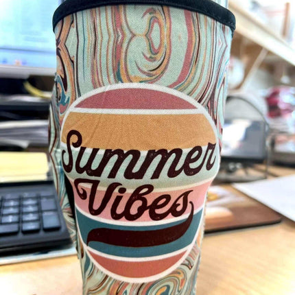 30 OZ Summer Vibes Insulated Cup Cover - Sip Sleeves