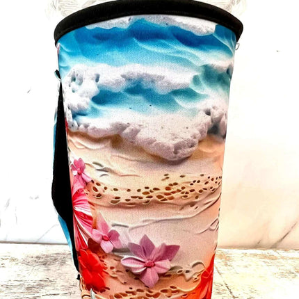 30 OZ Tooled Turquoise Insulated Cup Cover Sleeve - Sip Sleeves