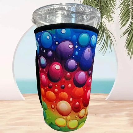 30 OZ Vibrant Bubbles Insulated Cup Cover Sleeve - Sip Sleeves