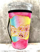 30 OZ Watercolor Leopard Insulated Cup Cover Sleeve - Sip Sleeves