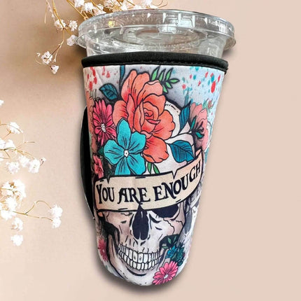 30 OZ You Are Enough Vibrant Insulated Cup Cover Sleeve - Sip Sleeves