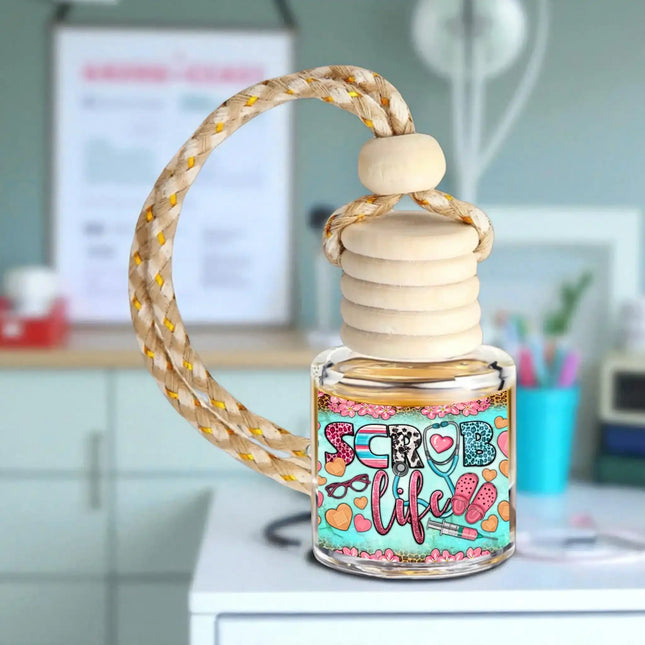 Scrub Life Nurse Car Diffuser - Custom Air Freshener  – USA-Made, Fragrance for Car & Home