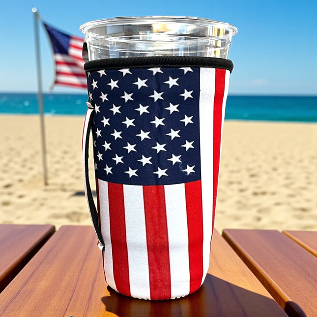 30 OZ American Flag Old Glory Insulated Cup Cover Sip Sleeve