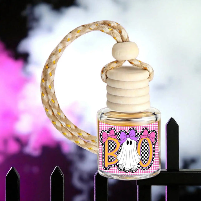 BOO! Halloween Fun Car Diffuser - Custom Air Freshener  – USA-Made, Fragrance for Car & Home