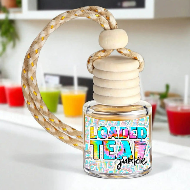 Loaded Tea Junkie Car Diffuser - Custom Air Freshener  – USA-Made, Fragrance for Car & Home