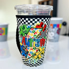 30 OZ Autism Support Insulated Cup Cover Sip Sleeve Fits 30-40 OZ Cups