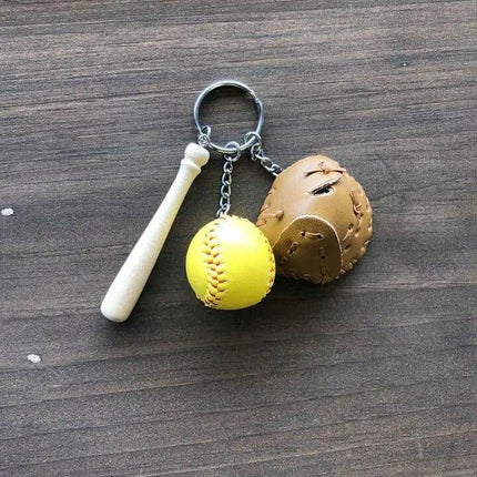 Baseball & Softball Bat and Glove Blank Key Chain - Sip Sleeves