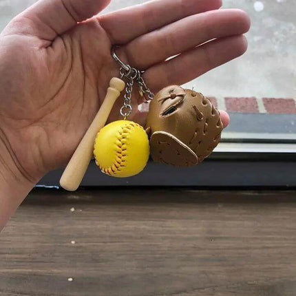 Baseball & Softball Bat and Glove Blank Key Chain - Sip Sleeves