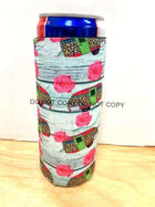 Camper Print Slim Can Koozie - Sip Sleeves