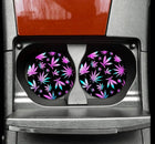 Cannabis Bright Print Neoprene Car Coaster Set for Cup Holder Absorbent Washable and Fun - Sip Sleeves