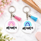 Custom Printed Acrylic Mama Tassel Keychain