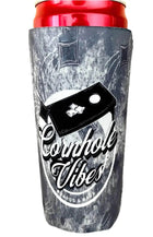 Cornhole Vibes Print Slim Can Koozie - Sip Sleeves
