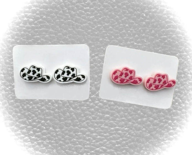 Cowgirl Hat Acrylic Laser Cut Earrings *NEW* - Sip Sleeves