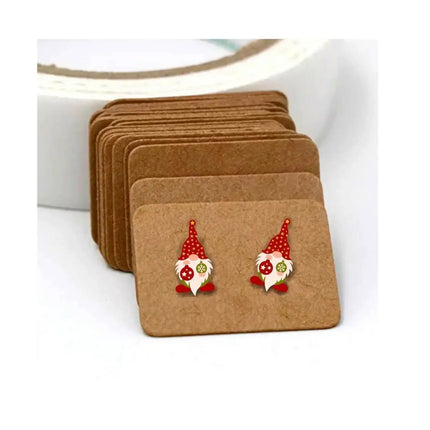 Custom Acrylic Stud Earrings ~ CHRISTMAS GNOME - Sip Sleeves