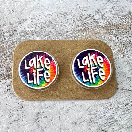 Custom Lake Life Acrylic Laser Cut Earrings - Sip Sleeves