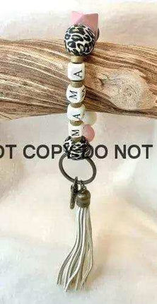 Custom Leopard MAMA Keychain OR Bracelet - Sip Sleeves