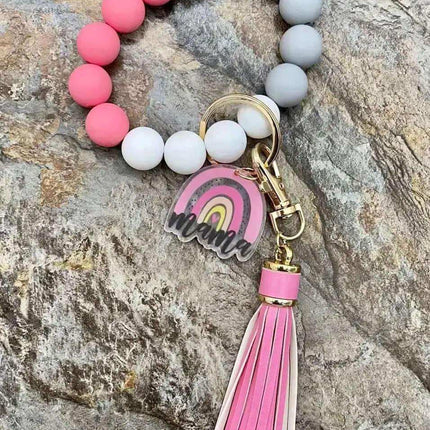Custom MAMA Silicone Tassel Bangle Bracelet - Sip Sleeves