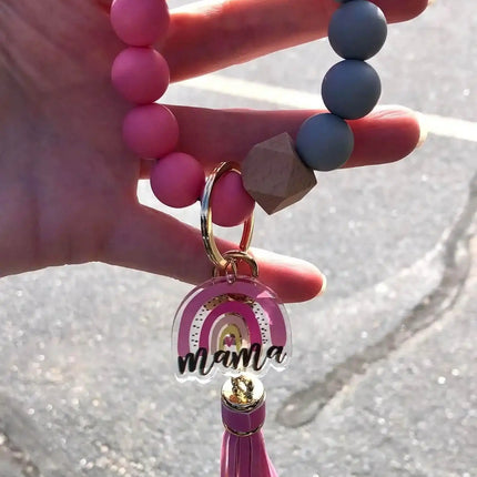 Custom MAMA Silicone Tassel Bangle Bracelet - Sip Sleeves