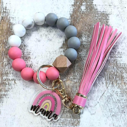 Custom MAMA Silicone Tassel Bangle Bracelet - Sip Sleeves