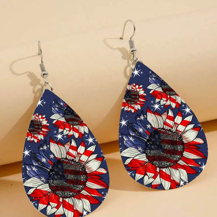 Custom Vegan Leather Tear Drop Earrings ~ Retro Hair StylistTear drop fun jewelry - Sip Sleeves