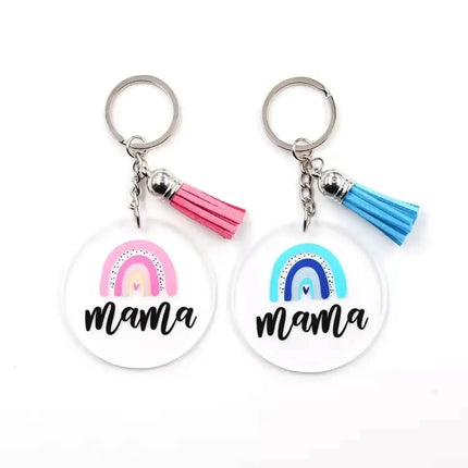 Cute Acrylic Mama Tassel Keychain ~ now in stock! - Sip Sleeves