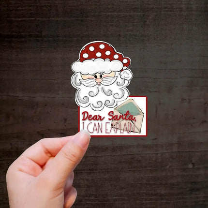 Dear Santa 🎄Exclusive Custom Vinyl Sticker 10 Pack - Sip Sleeves