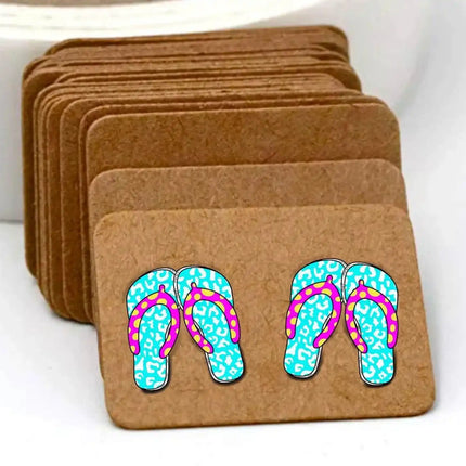 ~ FLIP FLOPS Acrylic Laser Cut Earrings *NEW* - Sip Sleeves