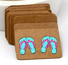 ~ FLIP FLOPS Acrylic Laser Cut Earrings *NEW* - Sip Sleeves
