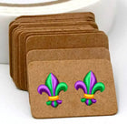 Fleur De Lis Mardi Gras ~ Acrylic Laser Cut Earrings *NEW* - Sip Sleeves