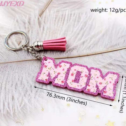 Glitter Mom & Mama Earrings & Keychains You choose ~ perfect for Mothers Day Custom acrylic gift decoration - Sip Sleeves