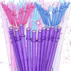 ❤️‍🔥 Glitter Straws are here! 10.75” plastic Individually Wrapped - Sip Sleeves