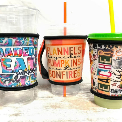 Handled Cup Sleeves Insulated & Vibrant - Sip Sleeves