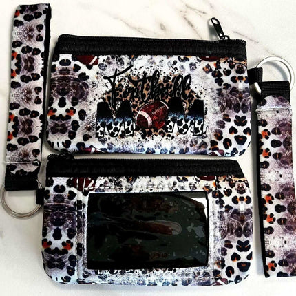 Hardcore Football Mom ID Wristlet Wallet with Loop - Sip Sleeves