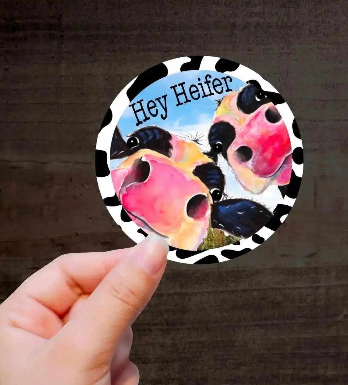 Hey Heifer 🐮 Cow🧋 Exclusive Custom Vinyl Sticker 10 Pack – Sip Sleeves