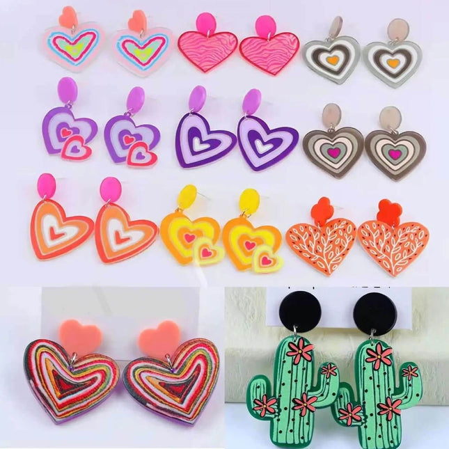 How Cute! ~ Acrylic Sassy Earrings - Sip Sleeves