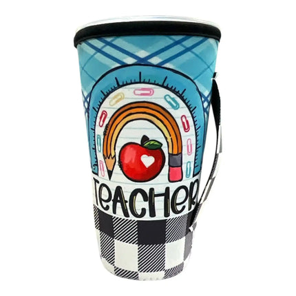 30 OZ Teal Teacher Insulated Cup Cover Sleeve
