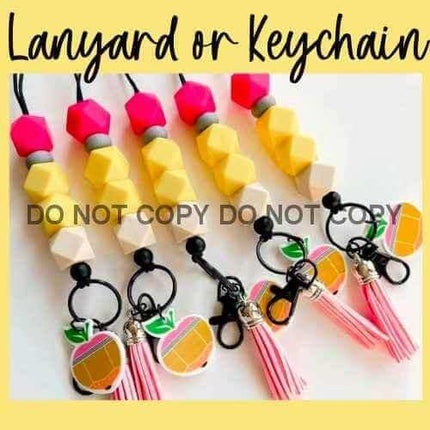 IN STOCK ✏️ Pencil School Teacher Lanyards or Keychains SO CUTE! - Sip Sleeves