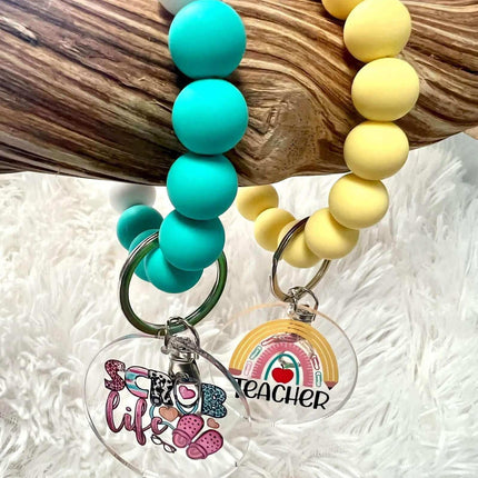 In Stock & Gorgeous 🩺 ~ Scrub Life Nurse Key Ring Bracelet - Sip Sleeves
