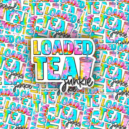 In Stock Now 6 inch Loaded Tea Junkie 🥤 Vinyl Sticker 10 Pack - Sip Sleeves