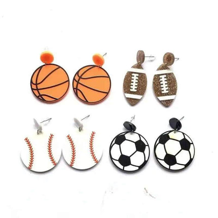 In Stock Now ~Acrylic Sports Earrings - Sip Sleeves