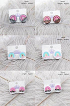 In Stock Now ~ Mama / Mom Boho Acrylic Round Earrings - Sip Sleeves