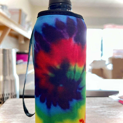 Insulated Water Bottle & Custom Sleeve Set ~ Tie Dye w/free bonus sleeve too! - Sip Sleeves