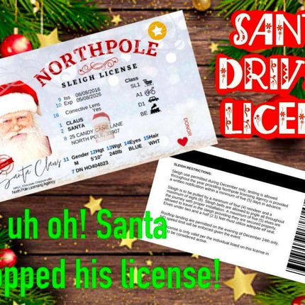 It's that time ~ 🎄 Santa's Drivers License ~ how fun! - Sip Sleeves