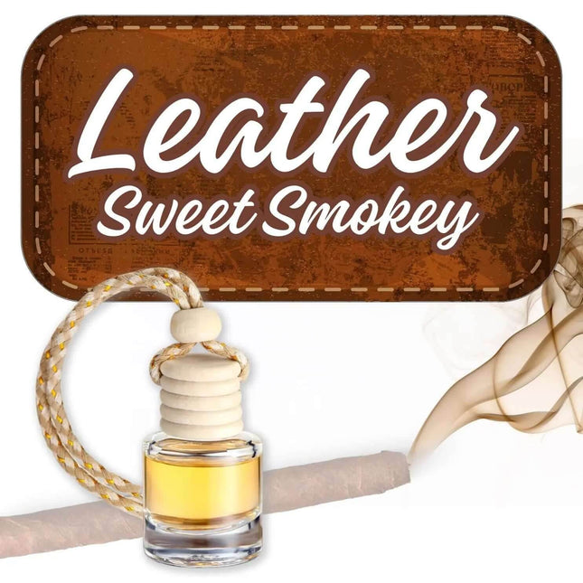 Leather (sweet & smoky) Classic! Car Home Fragrance Diffuser All Natural Coconut Oil Freshener Air Home - Sip Sleeves